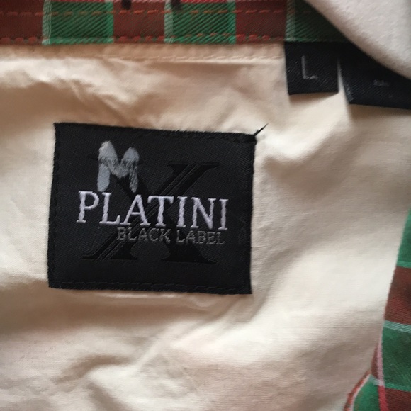 Platini Black Label mens size L grey long sleeved western shirt - Picture 3 of 3